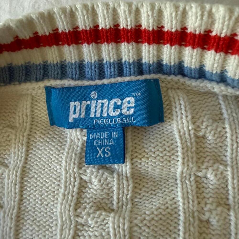 Prince white cable knit cardigan - Picture 2 of 3